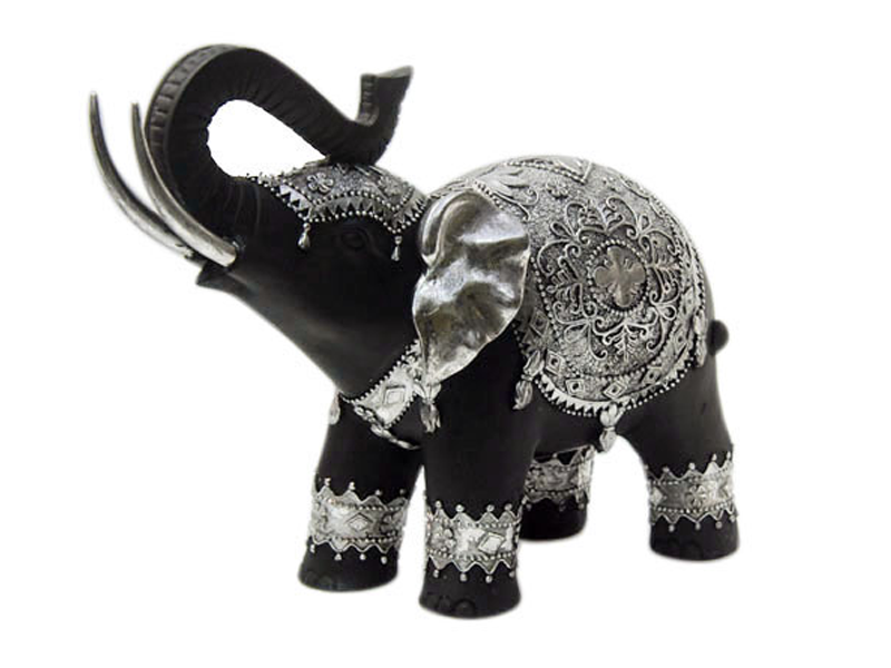 Black & Silver Elephant Figurine