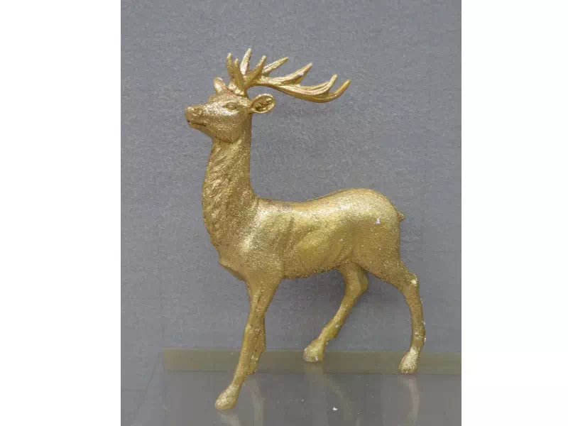 Resin Medium Standing Gold Deer