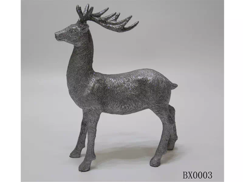 Resin Medium Standing Silver Deer